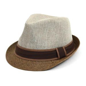 Two-Tone Trilby Fedora with Brown Band